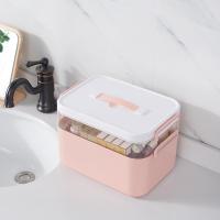 净也双层医药箱家用药箱药盒药品收纳盒医用盒子大号急救箱药品收纳箱