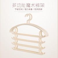 净也多层裤架裤夹多功能衣柜收纳围巾架无痕架衣挂衣架子晾衣架