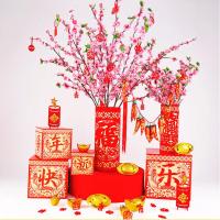 净也新年装饰品过年春节场景布置用品元旦商场挂室内客厅坐炮摆件