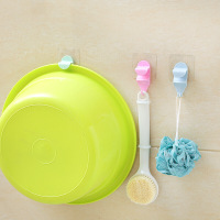 脸盆架强力粘钩脸盆挂钩厨房浴室卫生间粘钩洗脸盆夹子 一个装(颜色随机)