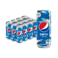 百事可乐 可乐型汽水白桃乌龙桂花味330m*6听装碳酸汽水饮料罐装