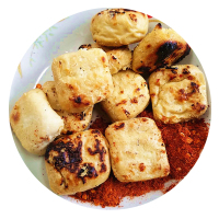 特产石屏臭豆腐 建水西门烧烤豆腐 新鲜长毛豆腐 50个+100g蘸水