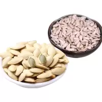 [南瓜子+生葵花籽仁]共500克椒盐南瓜子休闲零食坚果炒货 200克南瓜子+300克葵花籽仁