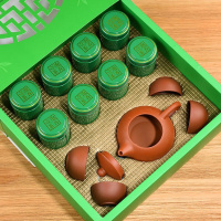 铁观音乌龙茶清香型新茶罐装礼盒装茶叶共200g送玻璃杯 铁观音8罐（送茶具）共200g