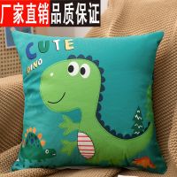 短毛绒卡通生日抱枕儿童床小恐龙方枕客厅沙发靠垫学生40cm午休枕