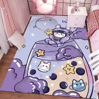 少女心ins卧室床边地毯满铺卡通网红可爱定制地垫子飘窗家用门垫