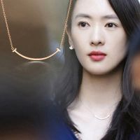 顾佳同款微笑项链不掉色锁骨链钛钢女轻奢百搭学生气质日韩玫瑰金