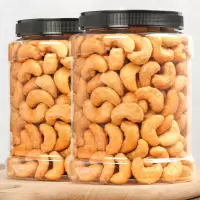 湛航 新货炭烧腰果500g 去皮坚果休闲零食炒货干果大罐装大颗粒