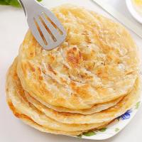 湛航 原味手抓饼面饼煎饼家庭装 家用商用半成品千层饼皮批发 60克*30片(赠品:纸袋+番茄酱)