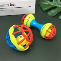 扣洞洞玩具宝宝抠洞洞的益智软胶婴儿手抓球摇铃手拿可咬手握手持
