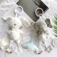 婴儿推车挂饰玩具把手扶手吊挂可夹可咬挂在宝宝床上装饰挂件铃铛