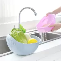 洗米筛沥水篮厨房用品家用多功能加厚淘米盆塑料洗菜果蔬篮
