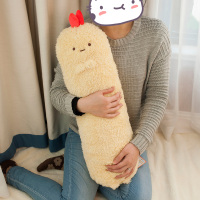 角落生物炸虾抱枕大号炸虾天妇罗公仔长条抱枕孕妇抱枕长条女孩床 炸虾大长棍 全长70厘米