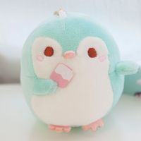 新款极软夏日冰激凌企鹅冰岛之恋公仔挂件小企鹅挂件Ins书包挂件