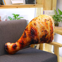 抖音同款鸡腿大猪蹄子创意仿真食物零食抱枕搞怪毛绒玩具生日