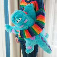 迪士尼毛怪怪兽大学毛怪怪物电力蓝毛怪苏利文毛绒公仔娃娃抱枕 大毛怪公仔 头到尾巴长64厘米身宽24厘米