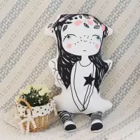 ins双面印花布艺抱枕独角兽女孩彩虹抱枕家居用品少女心抱枕靠垫