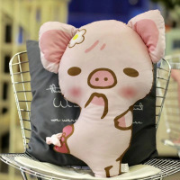 ins粉红猪抱枕靠垫玩偶猪玩具小猪猪粉红猪小妹猪粉猪的抱枕