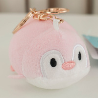 INS红公仔抖音熊同款少女心爆棚冰岛之恋熊毛绒玩具公仔圣诞装 趴企鹅 小号挂件高6厘米身长7厘米