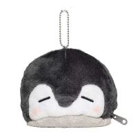 日本正能量企鹅零钱包挂件收纳包企鹅小屋毛绒玩具高挂件书包挂件 均码