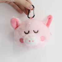 FZ丨日系可爱猪毛绒零钱包少女心软妹硬币猪猪挂件造型收纳包ins