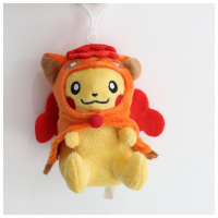 日系卡通可爱皮卡丘挂件毛绒公仔玩具包包挂件钥匙扣红娃娃ins