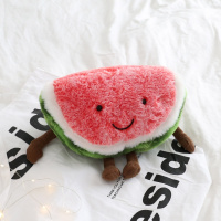 ins红毛绒西瓜樱桃少女心可爱公仔玩偶布娃娃创意节日