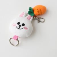 韩国卡通可爱红兔子鸡毛绒公仔包包挂件可拉伸钥匙扣ins饰品