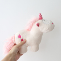 粉色少女心星星独角兽公仔毛绒玩具生日北欧风ins拍摄道具 站立星星独角兽 其它大小