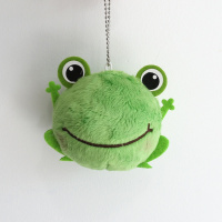 红原谅色一只快乐的小跳蛙毛绒公仔包包挂件钥匙扣背包公仔ins 小跳蛙挂件一只
