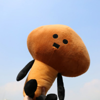 FLOWERZZZ卡通可爱香菇先生抱枕公仔毛绒玩偶玩具创意少女 香菇公仔 全长约45cm