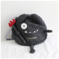 日系软绵绵万圣节halloween限定卡通可爱小恶魔毛绒双肩背包 小恶魔双肩包