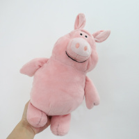 ins款丑萌淘气顽皮粉红猪少女心公仔玩偶毛绒玩具儿童安抚猪猪 淘气猪中号全长约35cm 其它大小