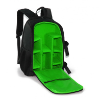 佳能双肩旅行摄影数码包大容量相机背包单反相机包单反耐磨大容量 绿色15.6