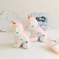 kila可爱少女心超萌独角兽吸盘毛绒小挂件汽车内饰儿童女神 白色 17*20厘米