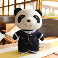 校服熊猫公仔情侣校服毛绒玩具布娃娃结婚创意结婚礼品送女友
