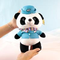 四川成都熊猫生活馆毛绒公仔空姐制服情侣玩偶可爱纪念品