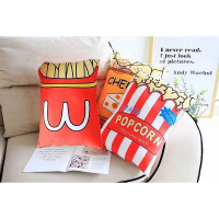 创意仿真零食薯片抱枕爆米花毛绒玩具香水靠垫可拆洗女生生日