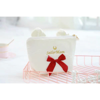 卡通美少女战士蝴蝶结便携化妆包大容量手拿收纳袋随身洗漱品