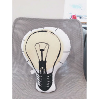 ins粉可爱少女心独角兽屁桃仙人掌白鹅毛绒印花抱枕沙卧室靠垫