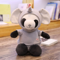 可爱熊猫公仔大熊猫毛绒玩卫衣熊猫穿衣服变身熊猫儿童生日