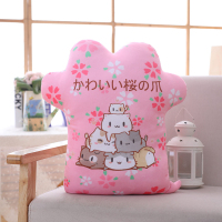 日系猫爪抱枕毛绒玩具创意可爱猫咪爪爪汽车沙靠垫靠背
