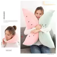 卡通软体羽绒棉西瓜莓菠萝水果系列颈枕抱枕腰靠生日女