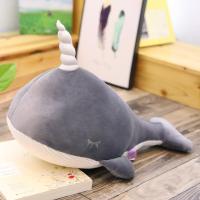 独角鲸鱼公仔毛绒玩具可爱少女心睡觉玩偶大鲨鱼海豚娃娃韩国萌物