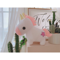 五角星独角兽公仔毛绒玩具呆萌独角小马儿童女生玩偶