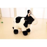 毛绒玩具抓机娃娃小牛玩偶生肖牛活动展示标本 牛牛仿真奶牛公仔 奶牛色 30厘米