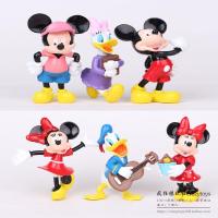 经典迪士尼6款欢乐米奇米妮唐老鸭装饰蛋糕摆件可爱造型玩偶