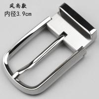 新款不锈钢皮带扣头腰带男防抗过敏卡子3.2 3.5 3.8cm针扣 风尚款3.9cm内径不锈钢金色款316L一体型纯钢扣