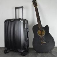 万向轮PC弧形铝框拉杆箱双TSA海关锁行李箱密码登机箱包角旅行箱 黑色 28寸