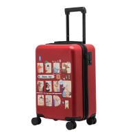 旅行箱女20寸登机箱万向轮小清新拉杆箱16寸儿童行李箱24寸 巴士细磨砂红 28寸